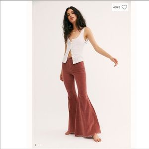 Free people float on flare jeans corduroy